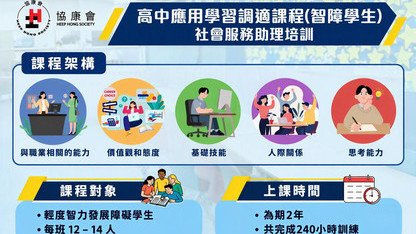 本會獲教育局支持 推出高中應用學習調適課程(智障學生)：社會服務助理培訓課程